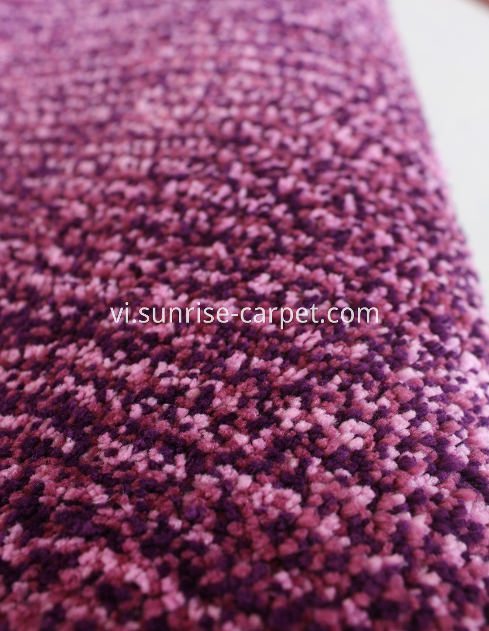 microfiber shaggy with design short pile purple